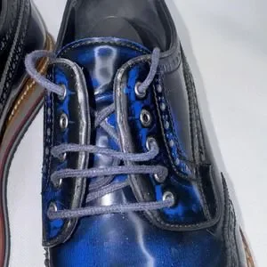 Jared Lang Wingtip Leather Royal Blue Oxford Dress Lace Up Shoes Loafer Men 44 Jared Lang Wingtip Leather Royal Blue Oxford Dress Lace Up  main image 2
